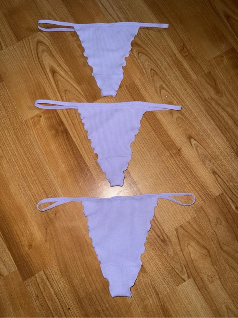 Women Underpants 3pk F21 Seamless G-String Thong Panties Purple Size S New